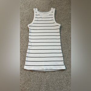 Maurices White and Black Striped Tank Top